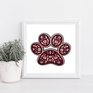 3D Dog Paw Layered Mandala Home Décor